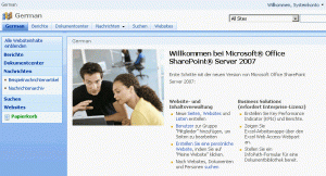 Sharepoint collaboration portal in German language