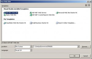 Creating ASP.NET web application