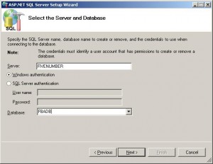 Creating SQL database