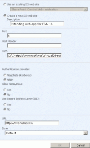 Extending web application