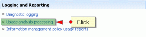 Usage Analysis Processing 