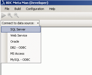 Conect to SQL Server using BDC meta man
