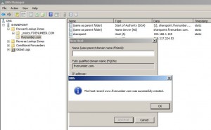 Figure 11 - Host Record Successfully Created