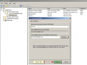 Figure 14 - Creating New Alias Name (CNAME)