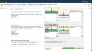 Figure 2 - Configuring Metadata Navigation and Filter Settings