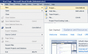 Figure 2 - Creating New Visual Studio 2010 Project