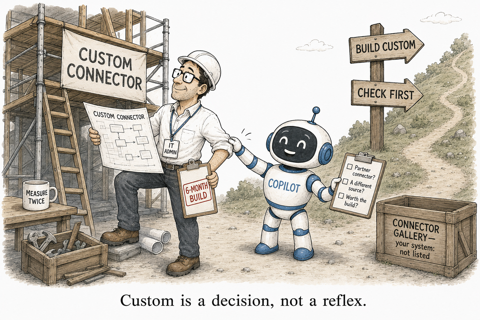 No prebuilt Copilot connector for your system Check this before you build custom