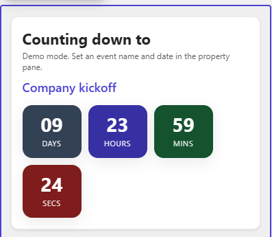 Event countdown web part on SharePoint