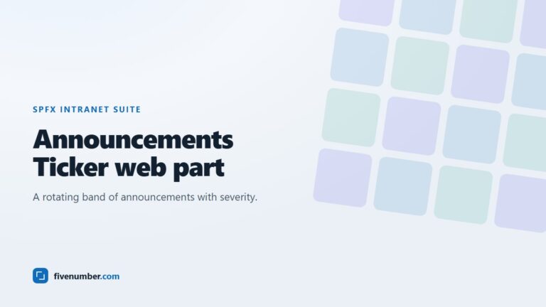 An announcements ticker web part for SharePoint