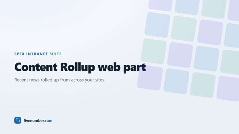 A content rollup web part for SharePoint news