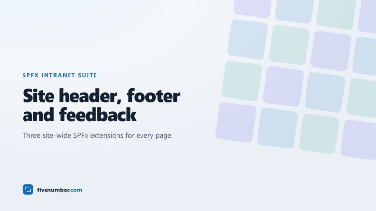 A site header, footer and feedback button for SharePoint with SPFx