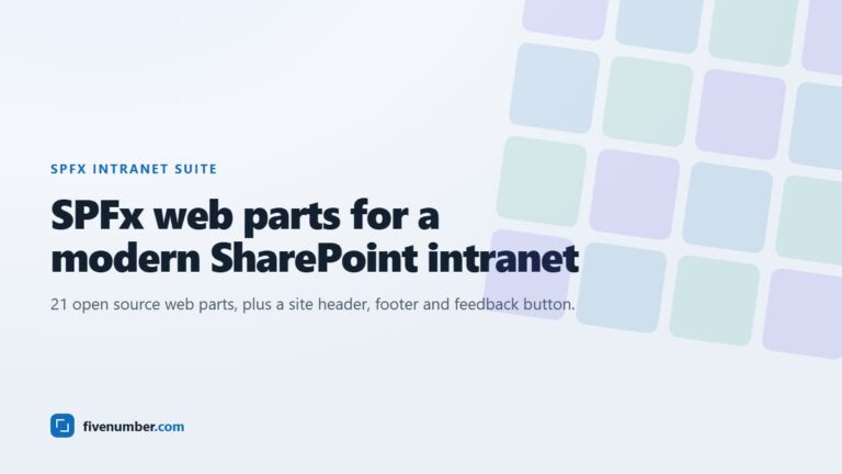 SPFx web parts for a modern SharePoint intranet
