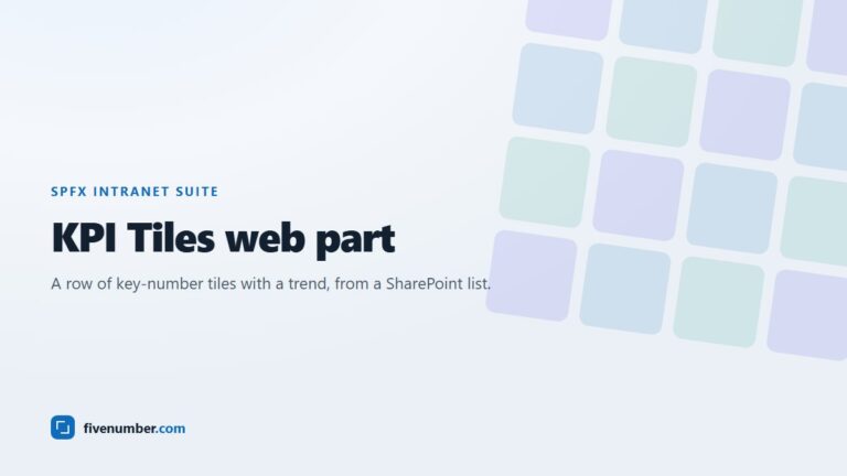 A KPI tiles web part for SharePoint