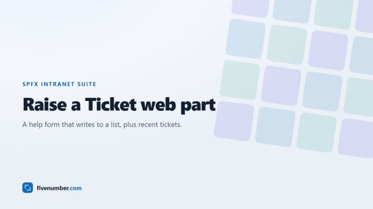 A raise a ticket web part for SharePoint