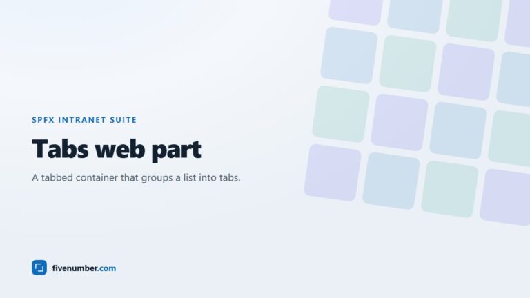 A tabbed content web part for SharePoint